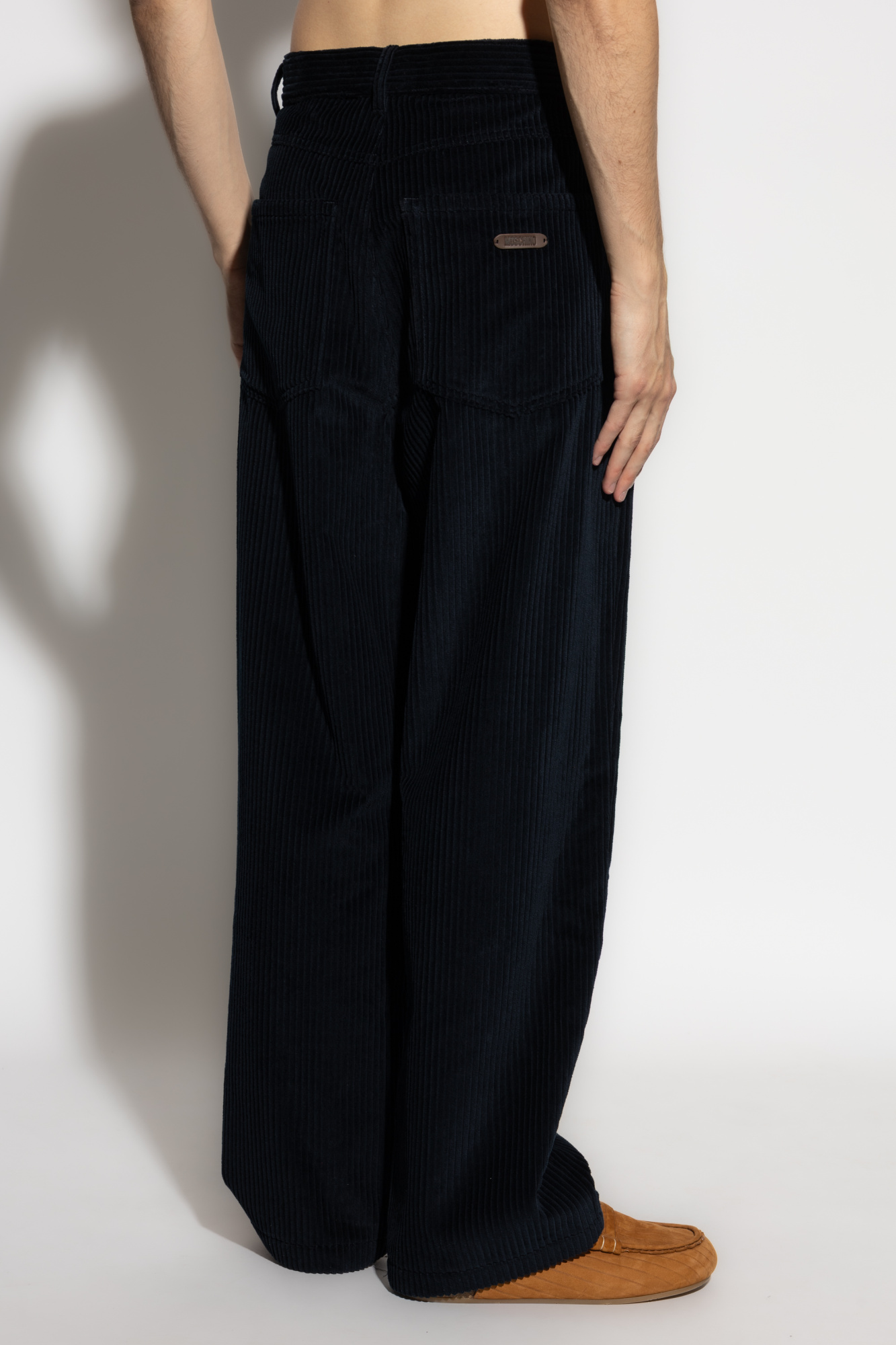 Navy blue Corduroy trousers Moschino - Vitkac Italy